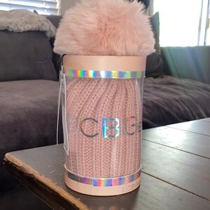 BCBG Blush/Pink Knit Beanie with Pom Pom New In‎ Box w/Tags & Gift Tag